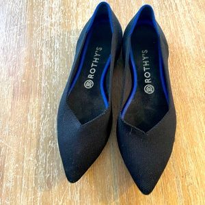 Rothy’s Pointed Toe Black Flats Women’s Size 10.5